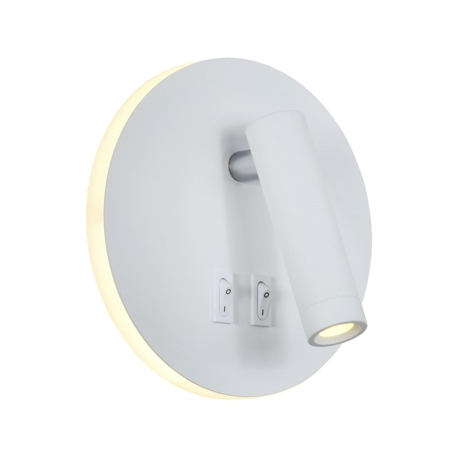 Hb Led - Apliqué Lector Led Round 3w+8w Blanco - Luz Cálida