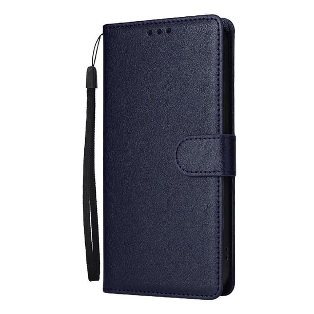 Funda Cartera para iPhone 16 Pro con Tarjetero, Soporte y Cordón - Protección Azul