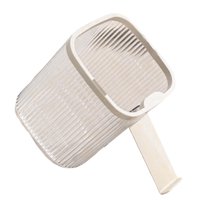 Bothyi - Mini Papelera Portátil De Escritorio Para El Hogar, La Oficina, El Baño, La Cómoda, Blanco