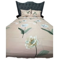 Teng Fei - Sabana De Género 2 Plazas Rosado Flores