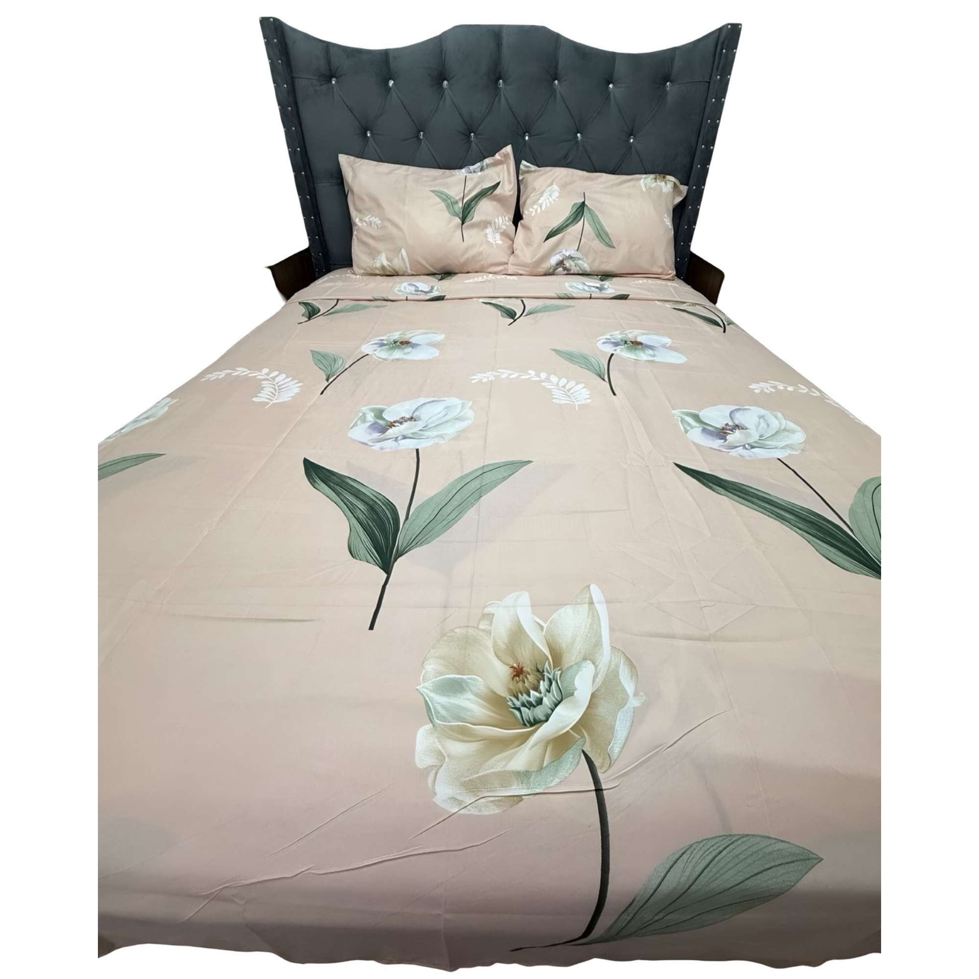 Teng Fei - Juego De Sabanas De Género King Rosado Flores