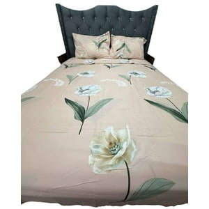 Teng Fei - Sabana De Género 2 Plazas Rosado Diseño Flores