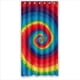 thumbnail image 1 of Cortina de ducha tie-dye colorida, juego de cortina de baño con ganchos, tamaño 36 x 72 pulgadas, 1 of 3
