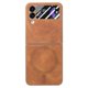 thumbnail image 1 of Magnetic Slim Case for Samsung Galaxy Z Flip 4 with Camera Guard & Anti-Scratch Back Brown, 1 of 5