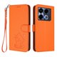thumbnail image 1 of Funda Volteable con Diseño de Gato para Infinix Note 40 Pro Plus 5G, Naranja, 1 of 6