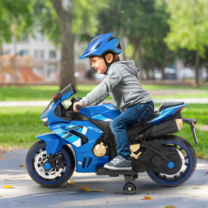 Tienda El Garage - Moto Eléctrica Para Niños Azul Tb-518 – 12V Motor 550 + Luces, Música Y Pedal