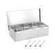 thumbnail image 4 of Organizador De Caja De Condimentos Con Tapa, Botes De Especias De Acero Inoxidable Para Cocina Casera, Cuatro Rejillas, 4 of 5