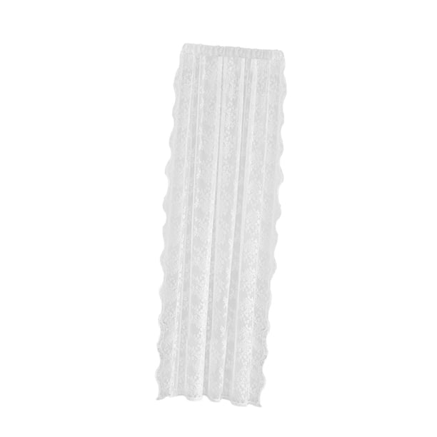 Cortina de Encaje, Cortina para Ventana, Tratamiento para Ventana, Transpirable, Ligera, con Estampado Floral, Panel de Cortina con Bolsillo para Vari 150 cm x 250 cm