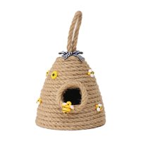 Magideal - Adorno Colgante De Colmena De Abejas, Decoración Artesanal Con Temática De Abejas Con Cordón, Decoración Creativa Para El Hogar, Decoración Tejida De