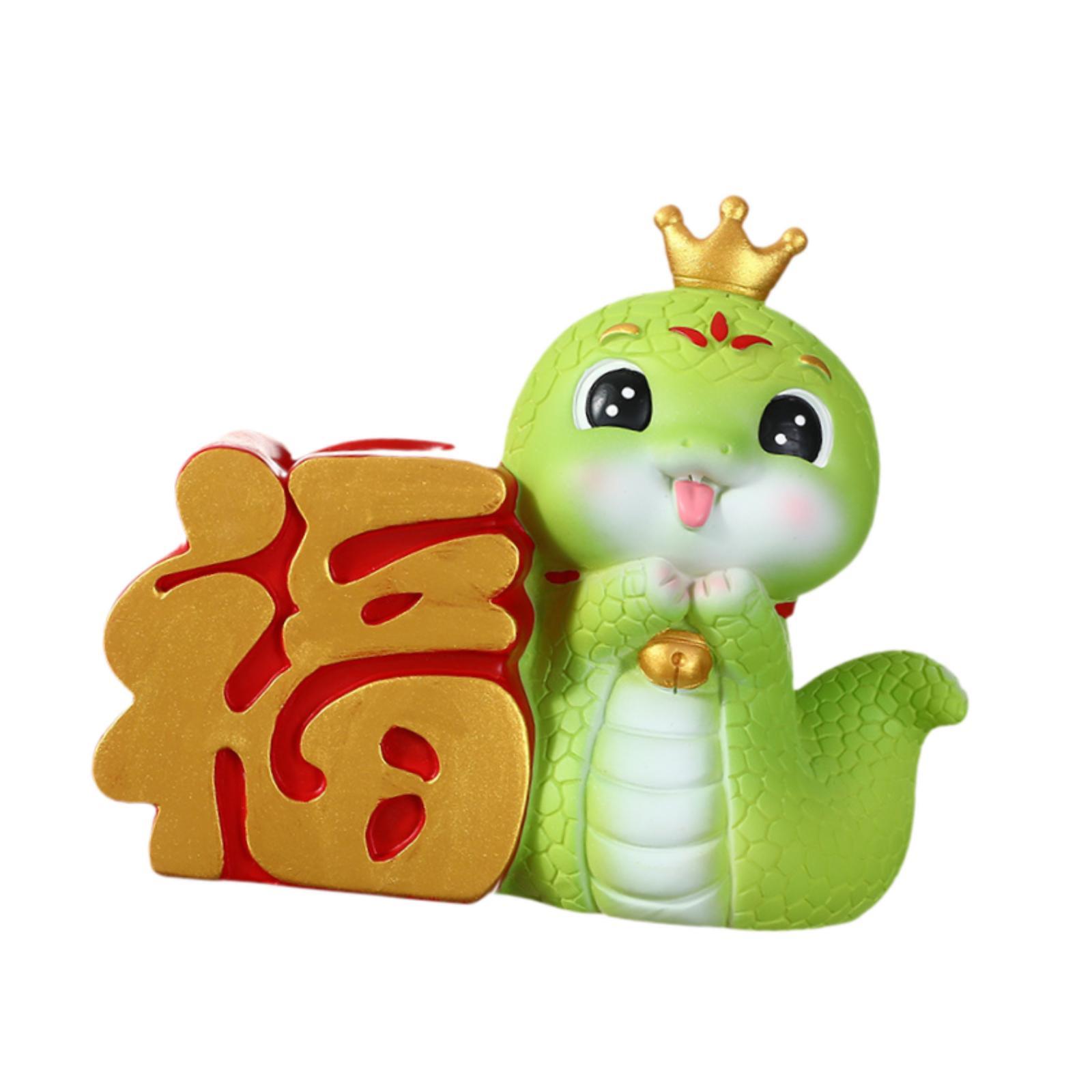 Magideal - Estatua De Serpiente De Dibujos Animados, Portalápices, Jarrón, Estatuilla Decorativa Bonita, Adorno De Mesa, Estante, Decoración Del Hogar, Dormitori Personaje Fu
