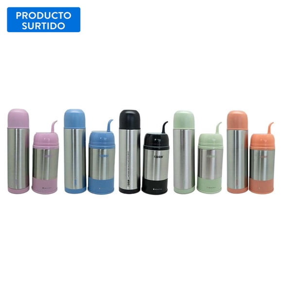 Set de Termo bala 400 ml + 560 ml Acero Inoxidable color surtido 2 pieza