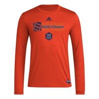 Camiseta Adidas Houston Dynamo De Manga Larga Antes Del Partido - Naranja