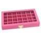 thumbnail image 2 of Bandeja De Joyería Transparente De 28 Rejillas, Vitrina, Almacenamiento, Caja De Lino, Rosa Roja, 2 of 5