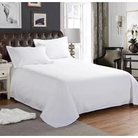 Genérico - Juego De Sábanas 2 Plazas 200 Hilos - Blanco