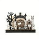 thumbnail image 1 of 1pc Indoor Halloween Decorations, Spooky Cemetery Tabletop Light Wooden Halloween Decor, Battery Operated Halloween Home Decor For Haunted House Indoor Outdoor Party Halloween Theme Decorations, 1 of 2