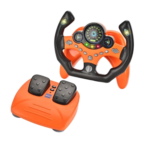 Juego De Volante Con Pedal De Freno, Juguete Copiloto Para Interacción, Fiesta Interior, Color Naranja