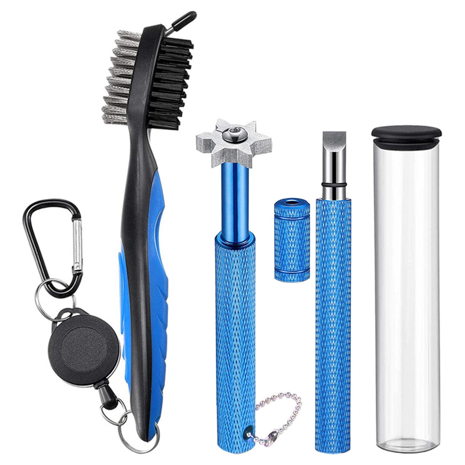 Ioensy - Limpiador De Palos De Golf Afilador De Ranuras Herramienta De Cepillo De Palos De Golf Para Ayudas De Golf Azul