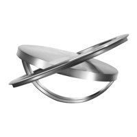 Bothyi - Cubierta De Basura Empotrada, Encimera Empotrada Para Cocina, Baño, Oficina, Redonda, Plateada