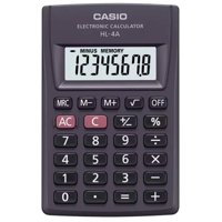 Casio - Calculadora De Bolsillo 8 Digitos Negro Hl-4A