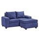 thumbnail image 1 of Sillón Modular 2.1 Kahlo Felpa Azul, 1 of 2