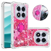 Foxdock Funda Glitter Líquida Para Xiaomi Redmi Note 14 Pro Plus 5G Con Anillo Brillante, Tpu Antichoques Y Esquinas Reforzadas, Soporte