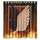 thumbnail image 1 of Cortina de ducha con diseño del logotipo de Attack on Titan, juego de cortinas de baño con ganchos, tamaño 66 x 72 pulgadas, 1 of 3