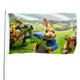 thumbnail image 1 of Peter Rabbit Bandera impresa con temática, regalo perfecto para fanáticos, amigos y familiares, y adecuada para actividades al aire libre e interiores, decoraciones de fiesta. 90 cm × 150 cm., 1 of 6