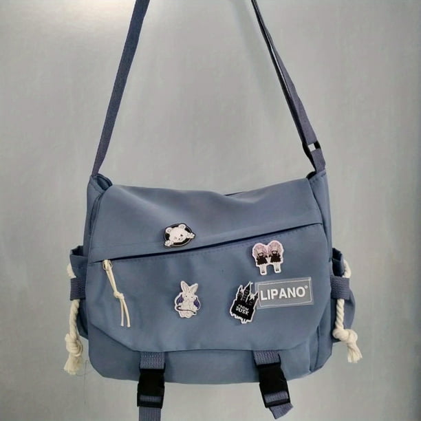 Upgrade Your Style with This Stylish Nylon Handbag Shoulder Bag - Large Capacity Messenger Bag for Men & Students!