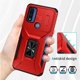 thumbnail image 5 of Funda Armada para Motorola Moto G Power 2022 con Tapa Deslizante y Soporte Magnético Giratorio Rojo, 5 of 5