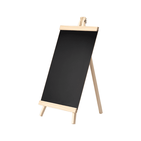 Importclick - Pizarra Tipo Caballete Atril Tiza Madera 25X48 Cm Negra