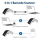 thumbnail image 3 of Escáner de Códigos de Barras Sumicor 3 en 1 USB Inalámbrico Bluetooth, 3 of 7