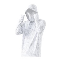 Magideal - Chaqueta De Camisa Con Capucha De Protección Solar Para Hombres Con Agujeros Para Los Pulgares Cómoda Delgada Con Máscara Outwear Ropa Para Golf Pesca , Blanco, M