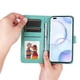 thumbnail image 4 of Funda tipo cartera FOXDOCK para Huawei Nova 9 Pro , diseño girasol en relieve, cuero PU, cierre magnético, soporte y tarjetero, 4 of 5
