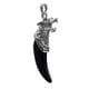 thumbnail image 1 of Punk Rock Roll Lobo Cabeza Dientes Forma Colgante Collar Cadena De Acero Inoxidable, 1 of 3
