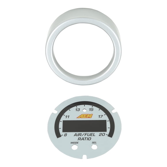 Bisel plateado del medidor AFR UEGO AEM Serie X 30-0300-ACC de banda ancha