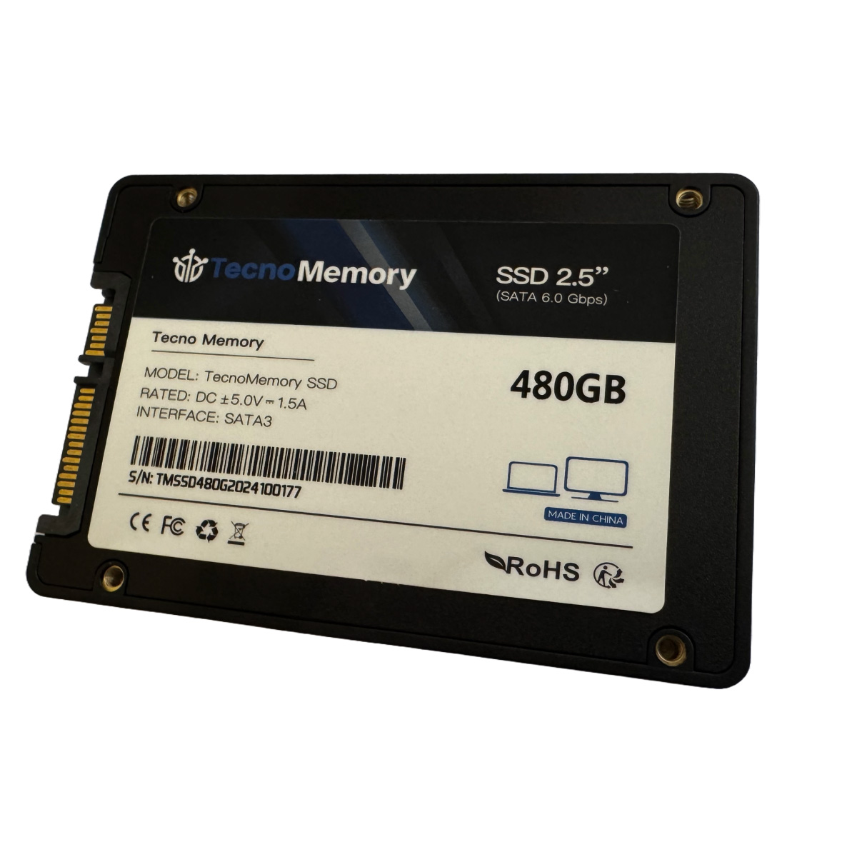 Disco Solido Ssd 480Gb W400/R510 Mb/S Tecnomemory