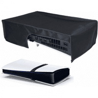 Genérico - Funda Protectora Anti-Polvo Para Ps5 Pro, Modo Horizontal Para Disc & Digital Console, Tela Oxford Antiarañazos Impermeable Fácil Acceso Al Puerto Del Cable - Con Ribetes Negros