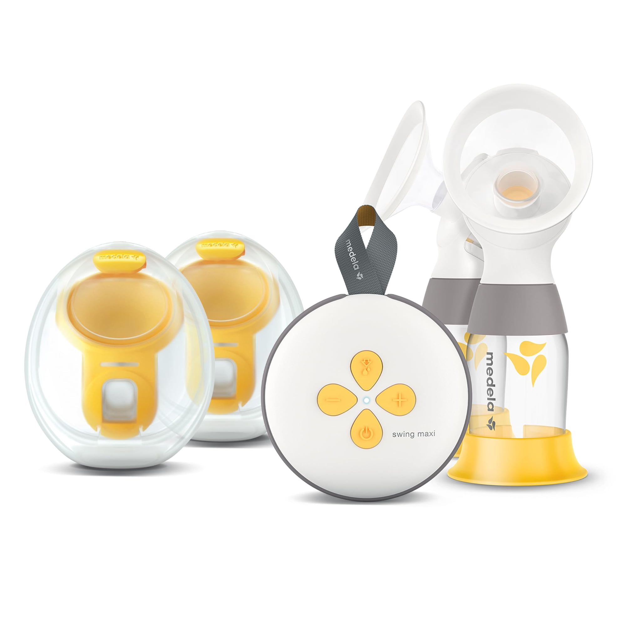 Extractor De Leche Medela Swing Maxi Con Copas Y Protectores Portátiles