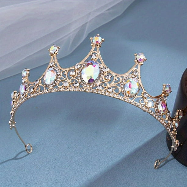 Elegant Vintage Baroque Crystal Tiaras - Perfect for Halloween, Bridal, and Special Occasions