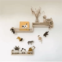 Genérico - Set De 3 Repisas Flotantes Modernas Barandas 60Cm Marrón Oscuro