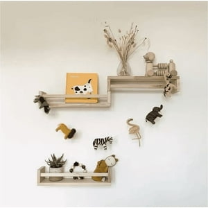 Genérico - Set De 3 Repisas Flotantes Modernas Barandas 60Cm Marrón Oscuro