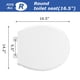 thumbnail image 5 of Asiento de inodoro Eillbar redondo 42 cm, cierre suave, blanco, 5 of 6