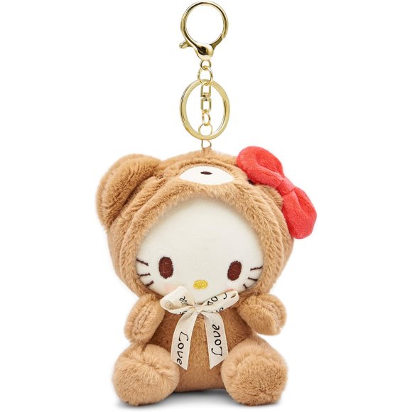 Sicpfuj Cute Plush Keychain for Women Girls, 5 Lovely Keychains