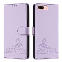 Funda Tipo Cartera Foxdock Para Iphone 8 Plus/7 Plus Con Soporte, Ranuras, Rfid, Diseño De Gato