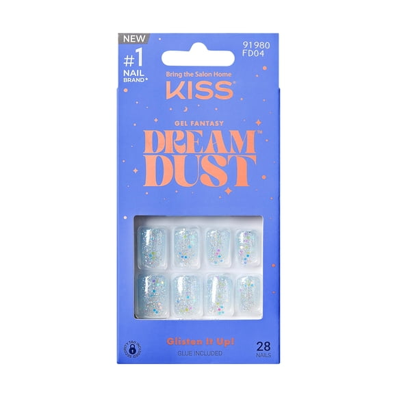 Gel KISS de Press-On Nails Fantasy Dreamdust con pegamento para uñas, 2 ml