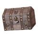 thumbnail image 3 of Cofre Del Tesoro Pirata Con Cerradura, Caja De Baratijas, Caja De Almacenamiento única Hecha A Mano, Color Gris, 3 of 3