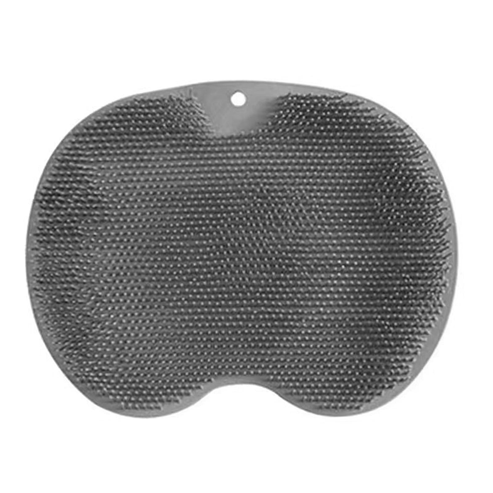 Magideal - Alfombrilla De Ducha Para Fregar Pies, Herramienta De Limpieza De Pies Con Ventosas Fuertes, Accesorios De Baño, Almohadilla De Limpieza De Espalda De Gris
