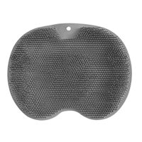 Magideal - Alfombrilla De Ducha Para Fregar Pies, Herramienta De Limpieza De Pies Con Ventosas Fuertes, Accesorios De Baño, Almohadilla De Limpieza De Espalda De Gris