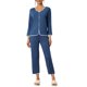 thumbnail image 2 of INSPIRE CHIC Conjuntos de Ropa de Casa para Mujer con Mangas Largas, Tops con Pantalones, Conjuntos de Pijama XS Azul, 2 of 6