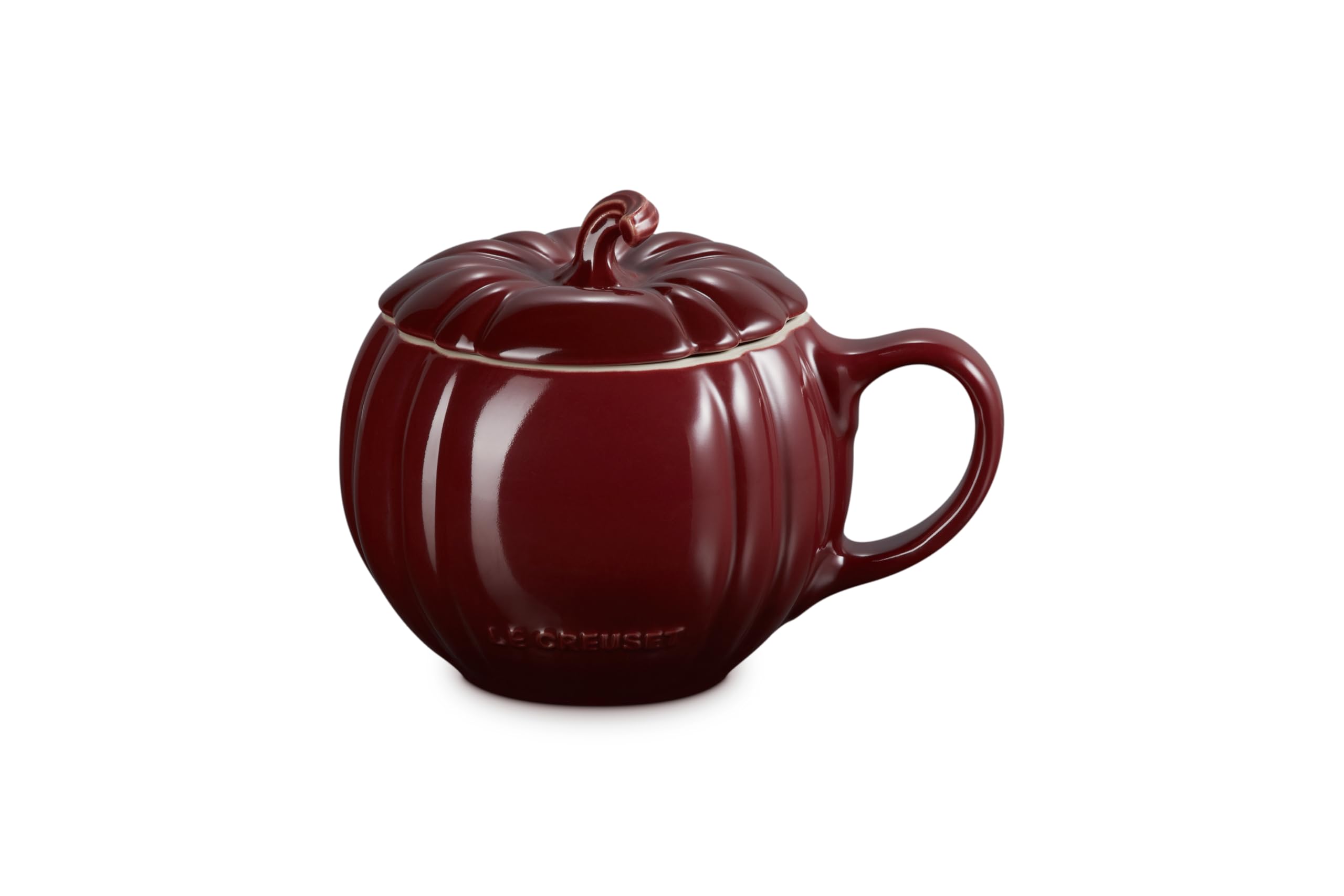 Taza Le Creuset, Gres, Diseño De Calabaza, Con Tapa, 414 Ml, Color Róneo